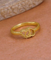 Buy Micro Gold Plated Heart Shaped Engagement Ring Online FR1695