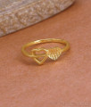 Light Weight Daily Wear Gold Imitation Ring Heart Design FR1696