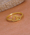 Elegant Dual Heart Gold Plated Wedding Ring Shop Online FR1697