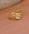 Daily Wear Gold Covering Finger Ring With White Stone FR1699 Daily Wear Gold Covering Finger Ring With White Stone FR1699