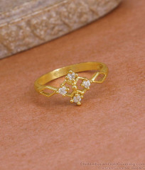 Classic Ad Stone Floral Design Gold Ring For Women FR1700 Classic Ad Stone Floral Design Gold Ring For Women FR1700