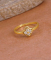 Everyday Use Gold Imitation Floral Ring White Stone Design FR1701 Everyday Use Gold Imitation Floral Ring White Stone Design FR1701