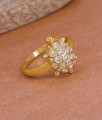 Full White Stone Lucky Tortoise Gold Ring At Affordable Price FR1703 Full White Stone Lucky Tortoise Gold Ring At Affordable Price FR1703