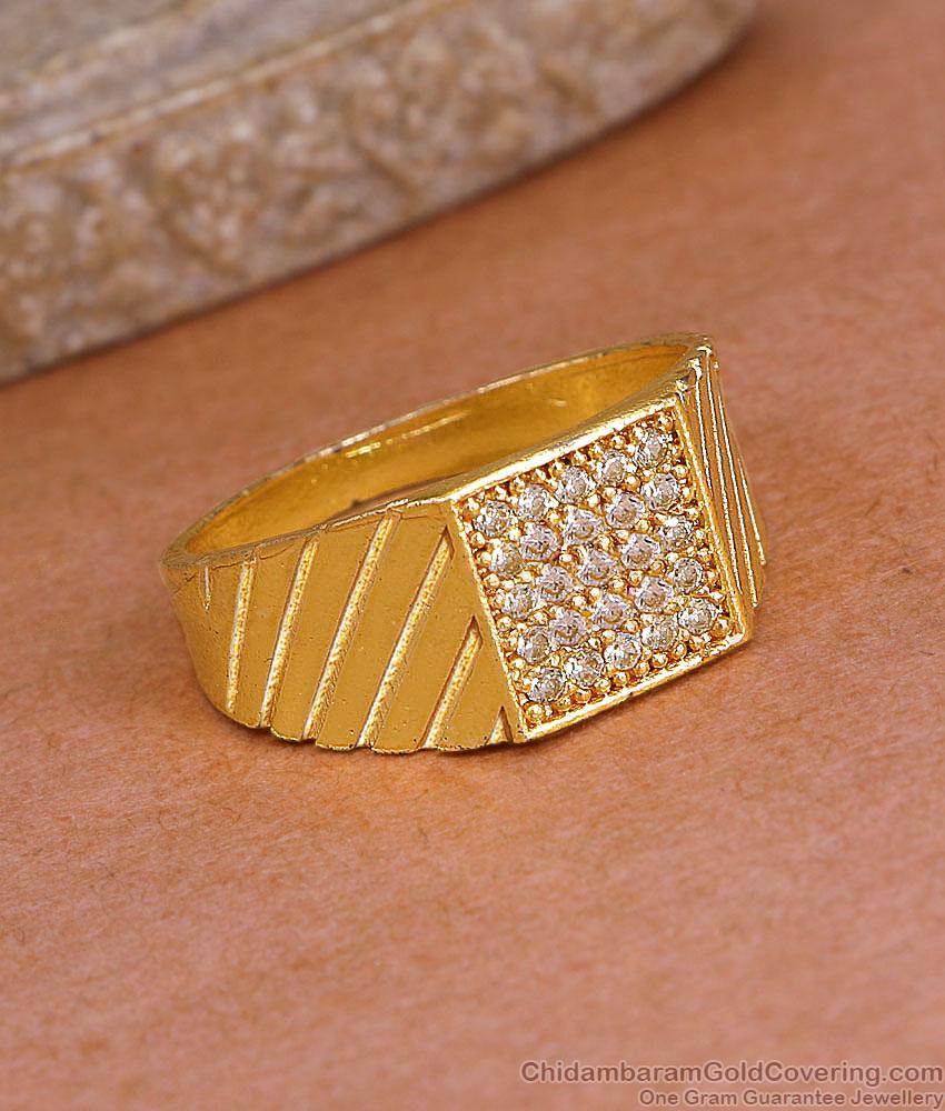Light Weight Full White Stone Gold Imitation Ring Online FR1706 Light Weight Full White Stone Gold Imitation Ring Online FR1706