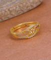 Stylish 1 Gram Gold Engagement Ring With White Stone FR1707 Stylish 1 Gram Gold Engagement Ring With White Stone FR1707