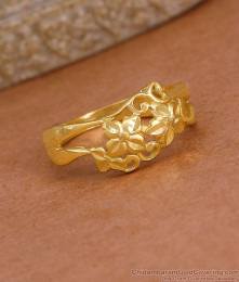 Beautiful Floral Design Light Weight Gold Ring Online FR1709 Beautiful Floral Design Light Weight Gold Ring Online FR1709