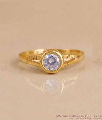 White Stone Gold Covering Finger Ring for Women | FR1722