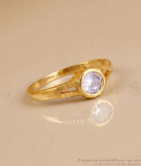 White Stone Gold Covering Finger Ring for Women | FR1722