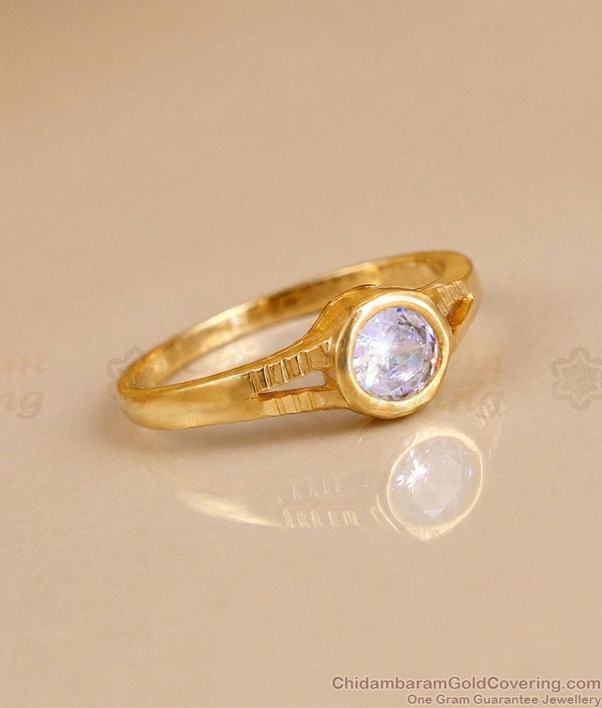 White Stone Gold Covering Finger Ring for Women | FR1722