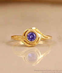 New Arrival Matt Finish Gold Ring With Amethyst Stone FR1726 New Arrival Matt Finish Gold Ring With Amethyst Stone FR1726