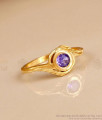 New Arrival Matt Finish Gold Ring With Amethyst Stone FR1726 New Arrival Matt Finish Gold Ring With Amethyst Stone FR1726