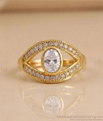 Stylish Full White Stone Engagement Ring Gold Finish FR1729 Stylish Full White Stone Engagement Ring Gold Finish FR1729