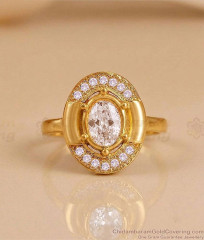 Grand Look Gold Imitation White Diamond Ring For Wedding FR1730 Grand Look Gold Imitation White Diamond Ring For Wedding FR1730
