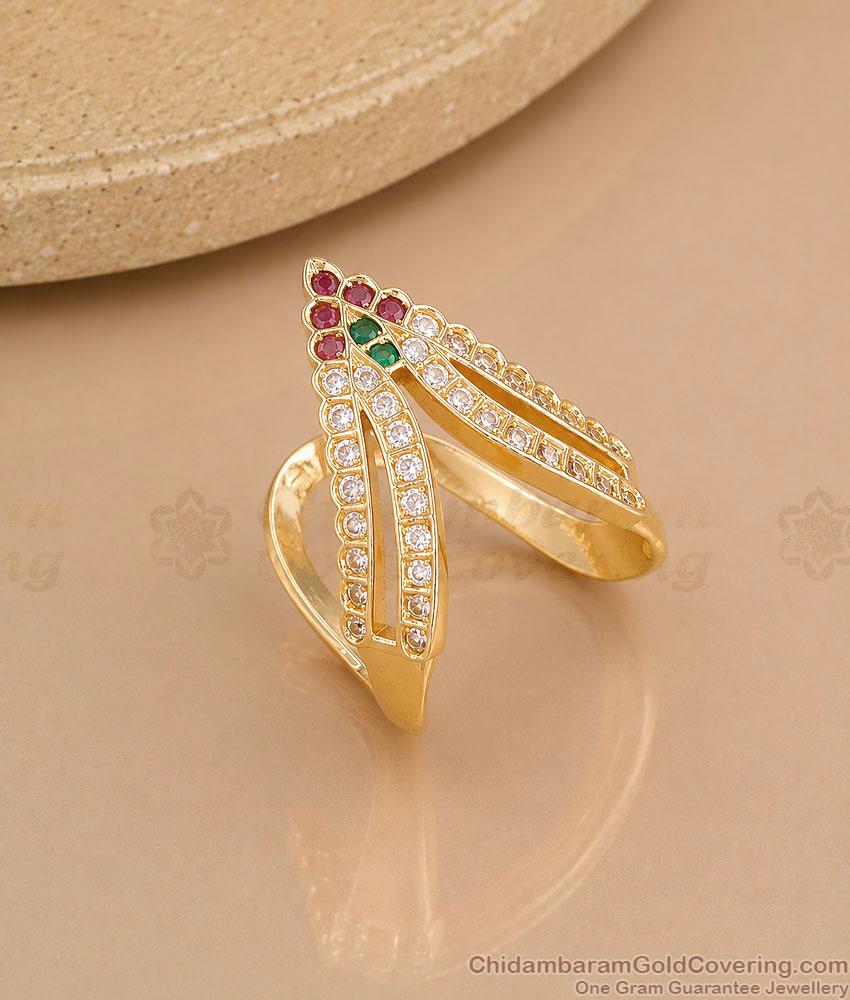 Traditional Impon Vanki Ring with Multi-Stone FR1732 Traditional Impon Vanki Ring with Multi-Stone FR1732