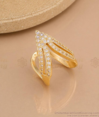 Impon Panchaloham American Diamond Studded Vanki Ring for Women FR1733