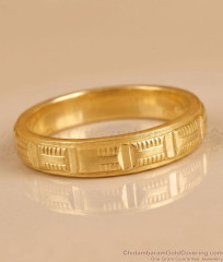 Gold Plated Textured Band Ring For Men And Women FR1736 Gold Plated Textured Band Ring For Men And Women FR1736