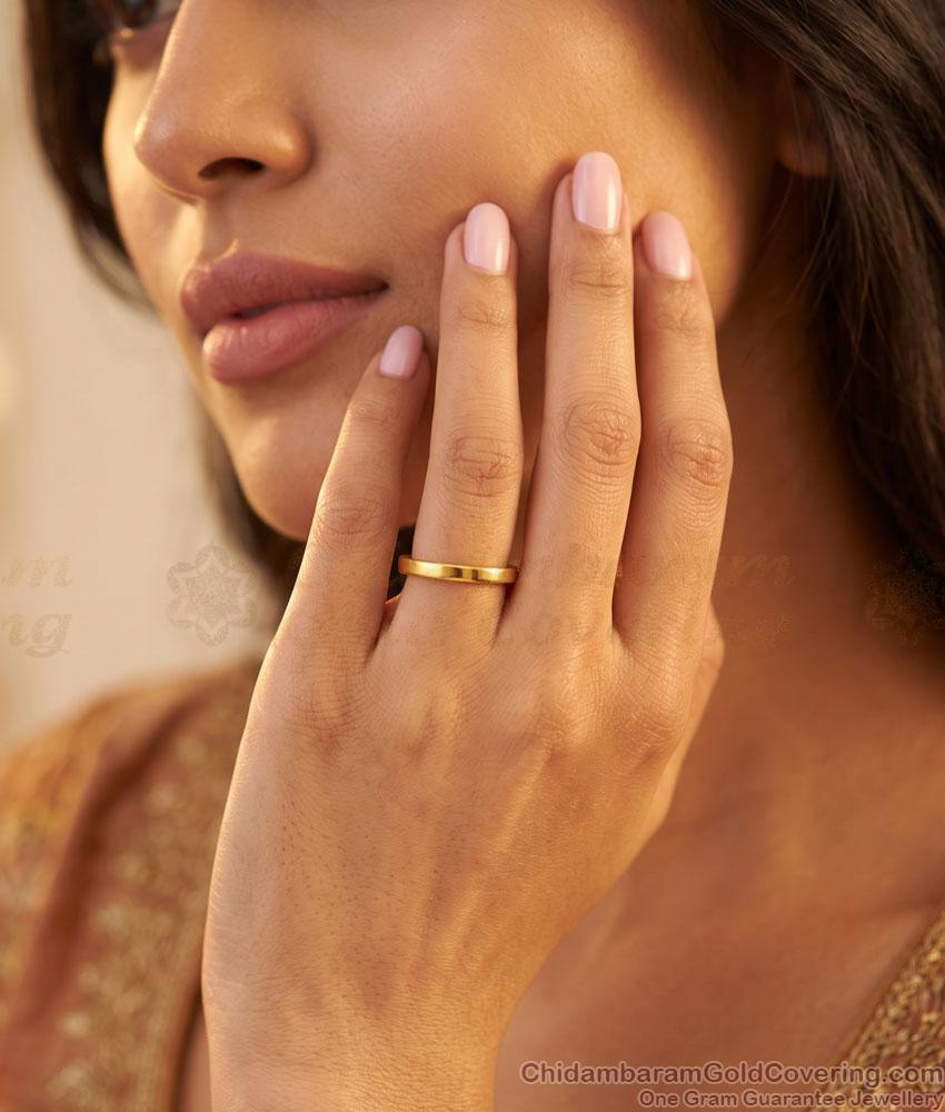 Daily Wear Plain Gold Imitation Ring Unisex Collections FR1737 Daily Wear Plain Gold Imitation Ring Unisex Collections FR1737