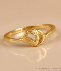 Light Weight Gold Plated Leaf Ring For Daily Use FR1739 Light Weight Gold Plated Leaf Ring For Daily Use FR1739