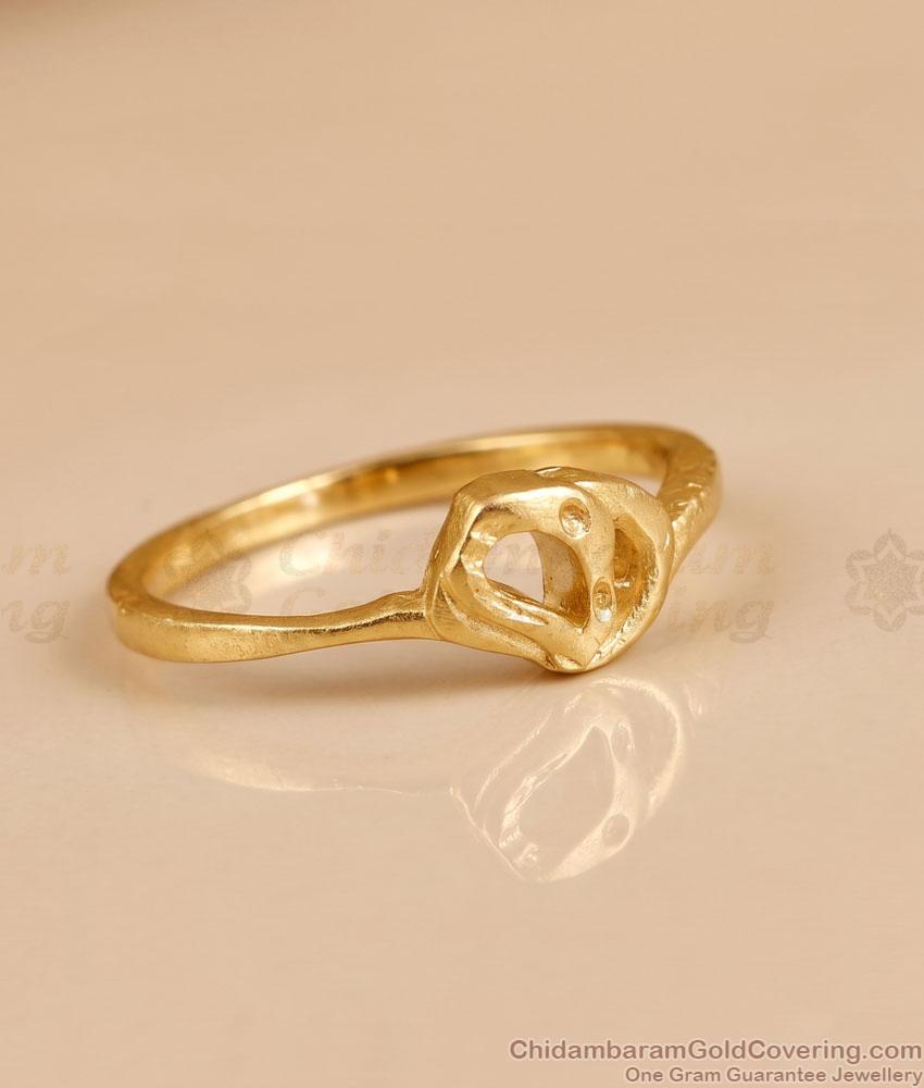 Light Weight Gold Plated Leaf Ring For Daily Use FR1739 Light Weight Gold Plated Leaf Ring For Daily Use FR1739