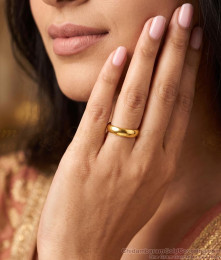 Regular Use Plain Gold Ring At Affordable Price Online FR1740