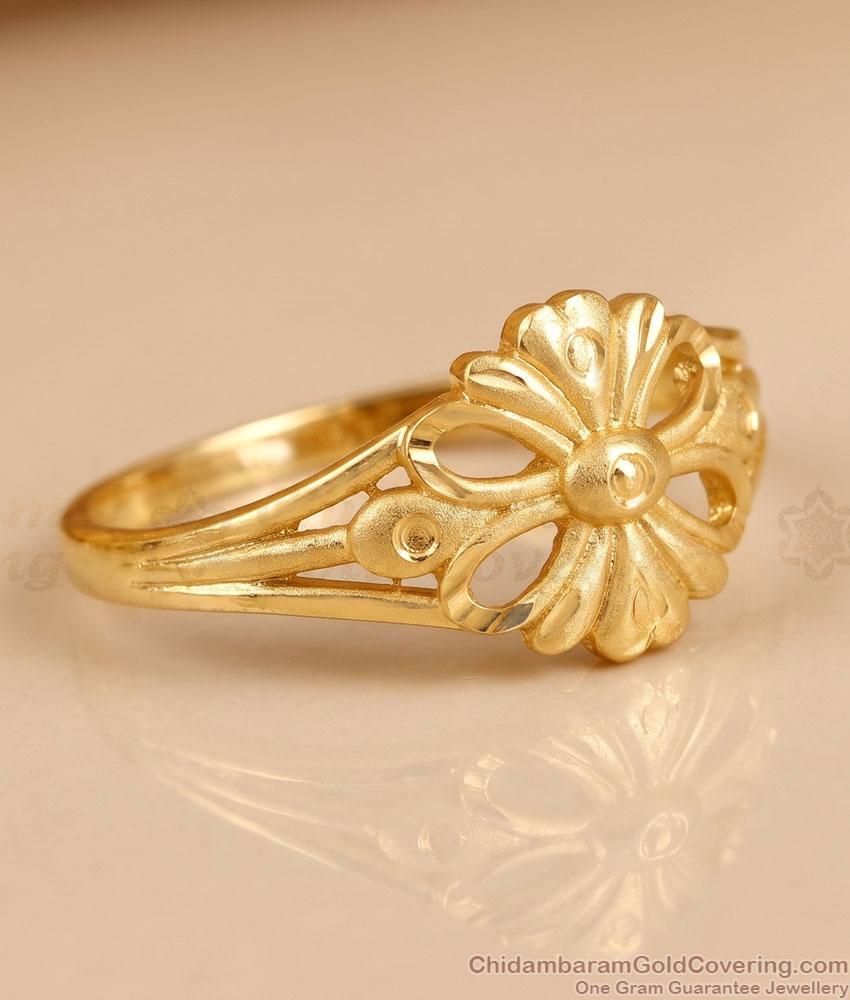Classic Floral Design Matte Finish RIng For Women FR1741