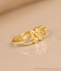 Handcrafted Forming Gold Finish RIng Floral Design FR1743