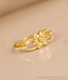 Handcrafted Forming Gold Finish RIng Floral Design FR1743