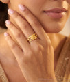 Handcrafted Forming Gold Finish RIng Floral Design FR1743