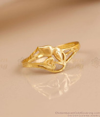 Buy Gold Tone Abstract Floral Design Ring For Women FR1744