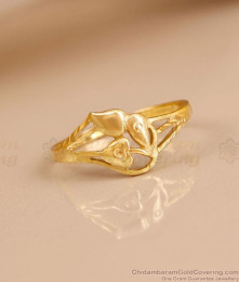 Buy Gold Tone Abstract Floral Design Ring For Women FR1744