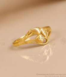 Buy Gold Tone Abstract Floral Design Ring For Women FR1744