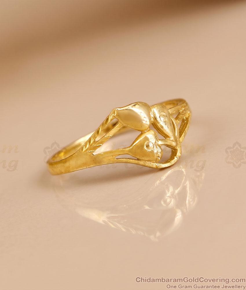 Buy Gold Tone Abstract Floral Design Ring For Women FR1744 Buy Gold Tone Abstract Floral Design Ring For Women FR1744
