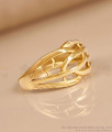 Stylish Micro Gold Plated Ring Design Without Stone FR1745