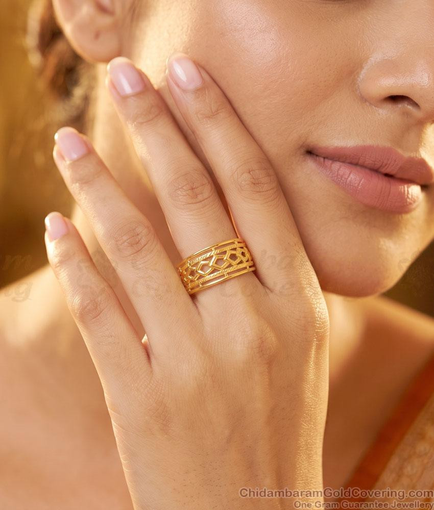 Latest Machine Cut Gold Imitation Ring Collections Online FR1748 Latest Machine Cut Gold Imitation Ring Collections Online FR1748