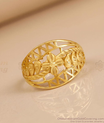 Light Weight Forming Gold Finger Ring Design Online FR1750