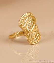 Premium Quality Dubai Gold Pattern Bridal Ring Online FR1752