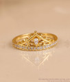 New Arrival Crown Design White Stone Finger Ring FR1756 New Arrival Crown Design White Stone Finger Ring FR1756