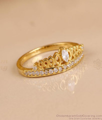 Trendy College Wear White Stone Ring For Women FR1757 Trendy College Wear White Stone Ring For Women FR1757