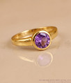 Beautiful Amethst Stone Gold Ring At Affordable Price FR1758