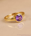 Beautiful Amethst Stone Gold Ring At Affordable Price FR1758
