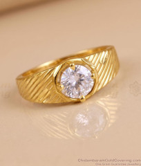 New Model Micro Gold Polish Ad Stone Ring Collections FR1760