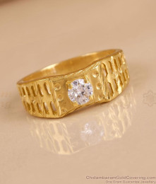 Single White Stone Daily Wear Diamond Ring For Engagement FR1762