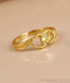Infinity Design Yellow Diamond Stone Gold Imitation Ring For Brides FR1766