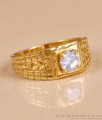 Traditional Grid Texture Four Prong White Gemstone Mens Ring FR1771 Traditional Grid Texture Four Prong White Gemstone Mens Ring FR1771