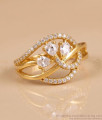Teardrop Cluster Curved Ribbon White CZ Finger Ring FR1772 Teardrop Cluster Curved Ribbon White CZ Finger Ring FR1772