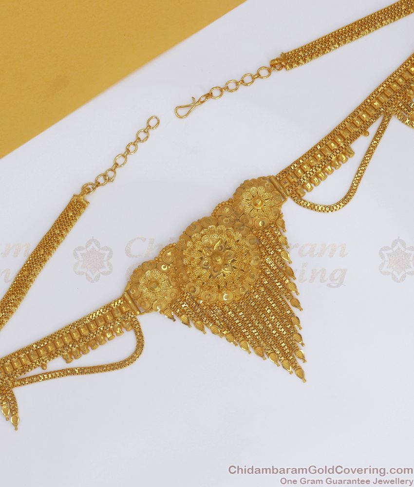 Stunning Forming Gold Ottiyanam Design With Price Online HC1019