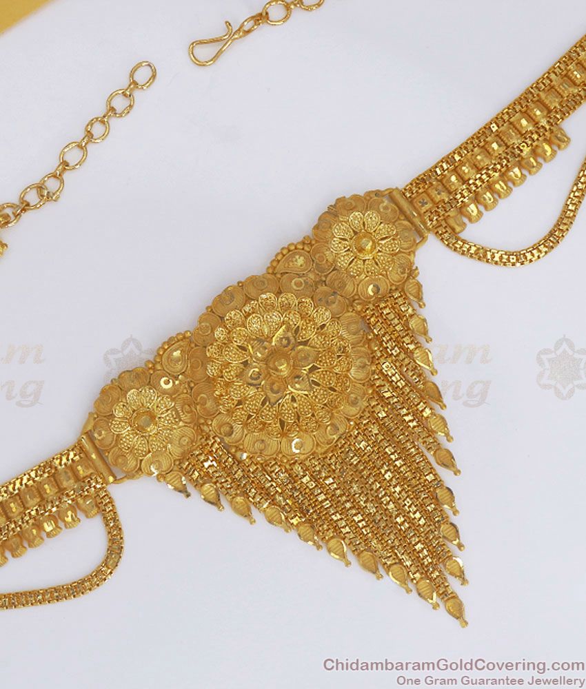 Stunning Forming Gold Ottiyanam Design With Price Online HC1019
