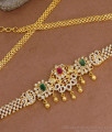 Stylish Artificial Diamond Studded Gold Plated Oddiyanam Bridal Jewelry Collections HC1044