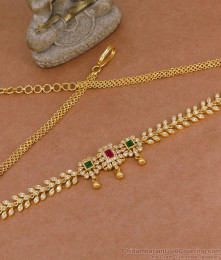 Beautiful Ad Stone Micro Gold Plated Ruby Green Stone Shop Online HC1052
