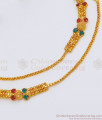 Latest Gold Maattal With Multi Color Stone Hair Chain For Ladies Buy Online MATT101